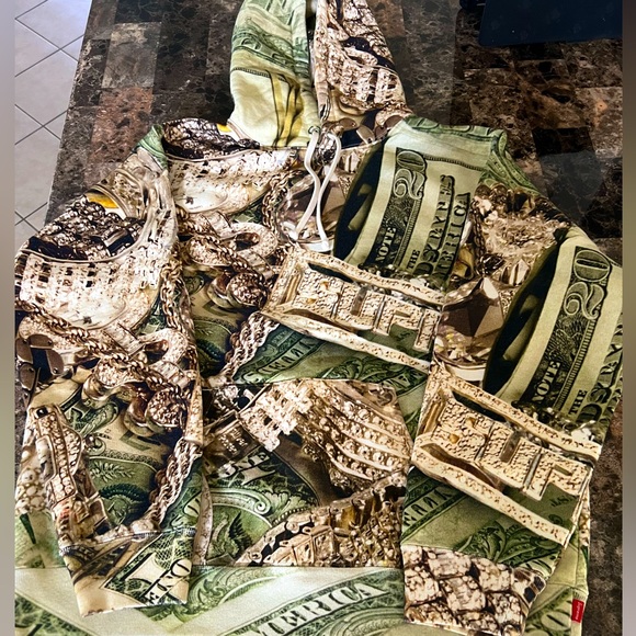 SUPREME DOLLAR BILLS RARE HOODIE SIZE MEDIUM EUC - Picture 5 of 12